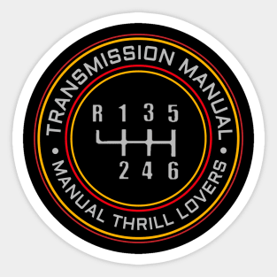 Transmission manual 12345 Sticker